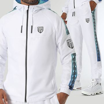 MA9 Mafia Nueve - Tuta da ginnastica Gradiente Tape Sky Blue White Diamond