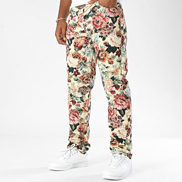 2Y Premium - Jeans gialli floreali