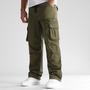 LBO - 0538 Pantaloni Cargo rilassati Verde Khaki