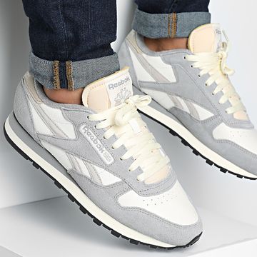 Reebok - Sneakers classiche in pelle 100201110 Chalk Grey 3 Stone