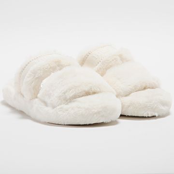 Tommy Hilfiger - Pantofole da donna Fur Basics Slipper 8343 Beige