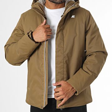K-Way - Giacca Jacko Twill con cappuccio e zip Marmotta K8133DW Cammello
