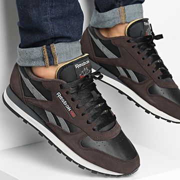 Reebok - Sneakers classiche in pelle 100201111 Nero Marrone Grigio 5