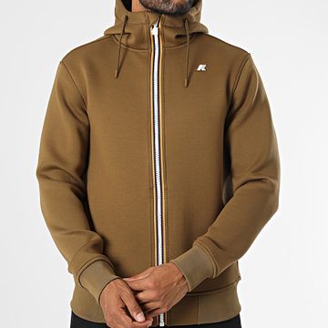 K-Way - Rainer Spacer Felpa con cappuccio e zip K2141DW Marrone