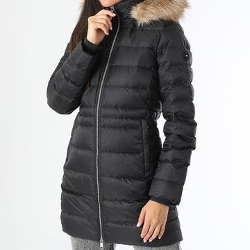 Tommy Jeans - Tyra 2742 Piumino da donna con cappuccio in pelliccia nero