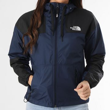 The North Face - Giacca a vento con cappuccio Sheru Donna Nero Blu Navy