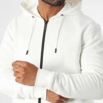 Guess - Felpa con cappuccio con zip Z2YQ28-K9V31 Bianco