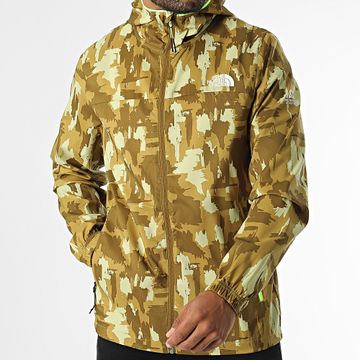 The North Face - Giacca a vento con cappuccio A89WV Camel Brown