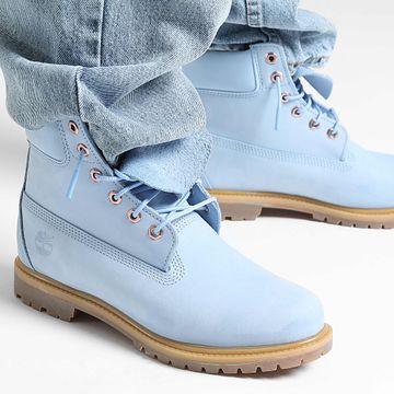 Timberland - Stivali Premium 6 In Lace Waterproof A2HR8 Light Blue Nubuck