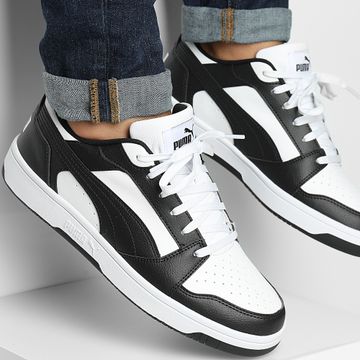Puma - Scarpe da ginnastica Rebound V6 Low 392328 Puma White Puma Black White