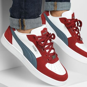 Puma - Puma Caven 2.0 Lux SD 395080 Rosso Intenso Club Navy Bianco Scarpe da ginnastica