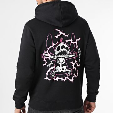 Disney - Felpa con cappuccio a punto elettrico nero rosa