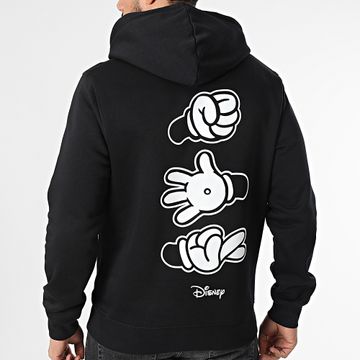 Disney - Felpa con cappuccio Hands Nero Bianco
