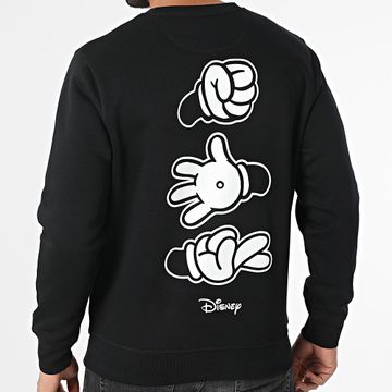 Disney - Felpa girocollo Hands Nero Bianco