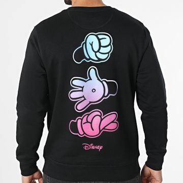 Disney - Felpa girocollo Hands Nero Azzurro Rosa