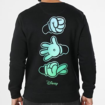 Disney - Felpa a girocollo Hands Nero Azzurro Verde
