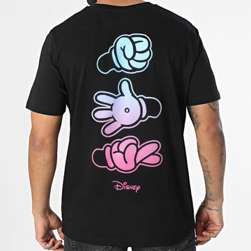 Disney - Maglietta Hands Nero Azzurro Rosa