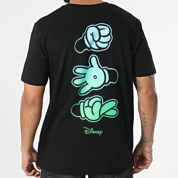 Disney - Maglietta Hands Nero Azzurro Verde