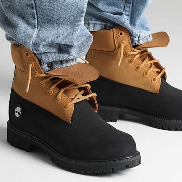 Timberland - Stivali Premium 6 In Lace Waterproof Medium A2P6W Black Nubuck Wheat