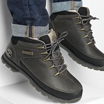 Timberland - Stivali Euro Sprint Mid Lace Waterproof A2K84 Medium Gray Full Grain