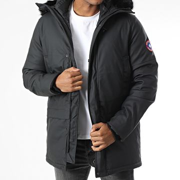 Classic Series - Parka con cappuccio Macadam nero