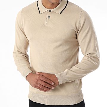 Frilivin - Polo a maniche lunghe beige