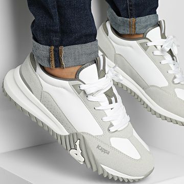 Kappa - Scarpe da ginnastica autentiche Arklow 351P8PW Bianco Off Grigio Stringa