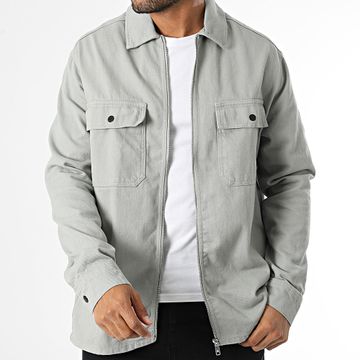 Only And Sons - Giacca con cerniera Team Heavy Twill Grigio