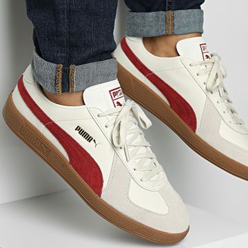 Puma - Army Trainer 386607 Warm White Intense Red Sneakers