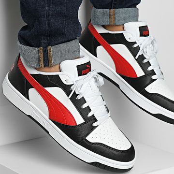 Puma - Cestini Rebound V6 Low 392328 Bianco Per Sempre Rosso Nero
