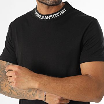 Versace Jeans Couture - Maglietta Slim Rib Logo 77GAH6S2 Nero