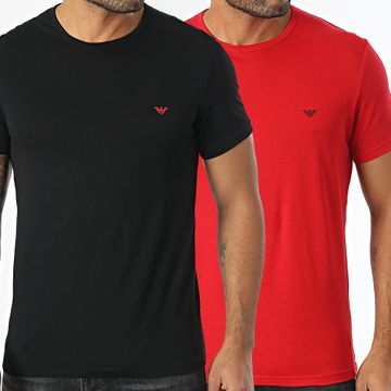 Emporio Armani - Confezione da 2 magliette 111267-4F722 nero rosso