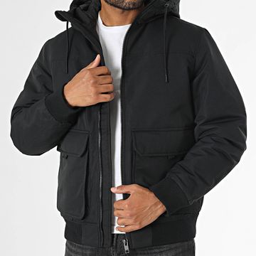 Jack And Jones - Construct Giacca bomber con cappuccio nero