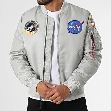 Alpha Industries - Bombardiere MA-1 VF Nasa Grigio
