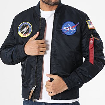 Alpha Industries - Bombardiere MA-1 VF Nasa blu navy