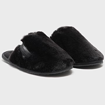 Calvin Klein - Chaussons Femme Hotel Slipper Fur After Glow 1593 Triple Black
