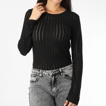 Only - Top a maniche lunghe Cordelia Donna Nero