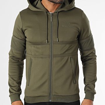 Sergio Tacchini - Mihon 40861 Felpa con cappuccio e zip Verde Khaki