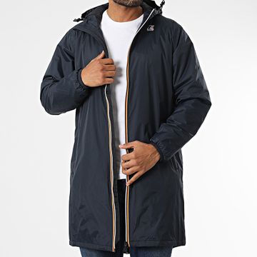 K-Way - Giacca con zip e cappuccio Eiffel blu navy