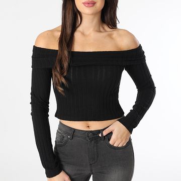 Classic Series - Village Maglione donna con scollo a barca nero