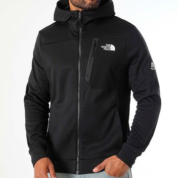 The North Face - Felpa in pile con cappuccio e zip A893Q Nero