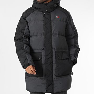 Tommy Jeans - Parka bicolore 9999 Grigio Antracite Nero