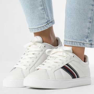 Tommy Hilfiger - Sneakers Icon Court Donna Stripes 8110 Ecru