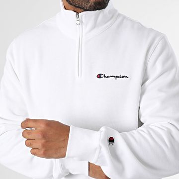 Champion - Felpa con scollo a zip 220263 Bianco