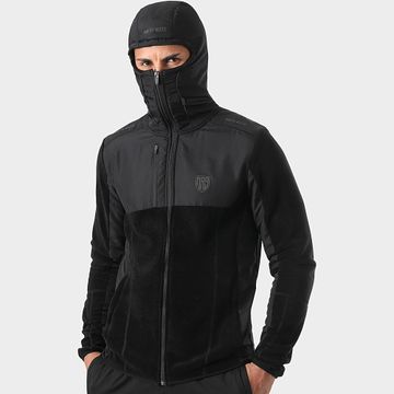 MA9 Mafia Nueve - Giacca con cappuccio Essential in pile nero riflettente
