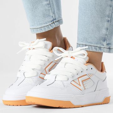 Vans - Sneakers Upland Donna D1HZ341 Pelle Bianco Arancione