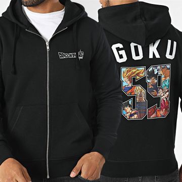 Dragon Ball Z - Felpa con cappuccio e zip Goku Foot Nero