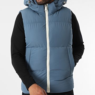 Kymaxx - Giacca senza maniche con cappuccio Azzurro