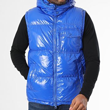 KZR - Cappotto senza maniche con cappuccio King Blue