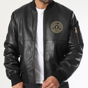 Versace Jeans Couture - 77GAVP06-CPPS3 Giacca bomber in pelle oro nero